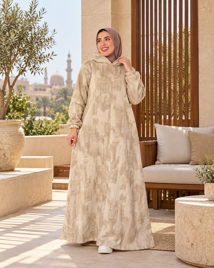 عباية هودي ميلتون قطن مشجرة